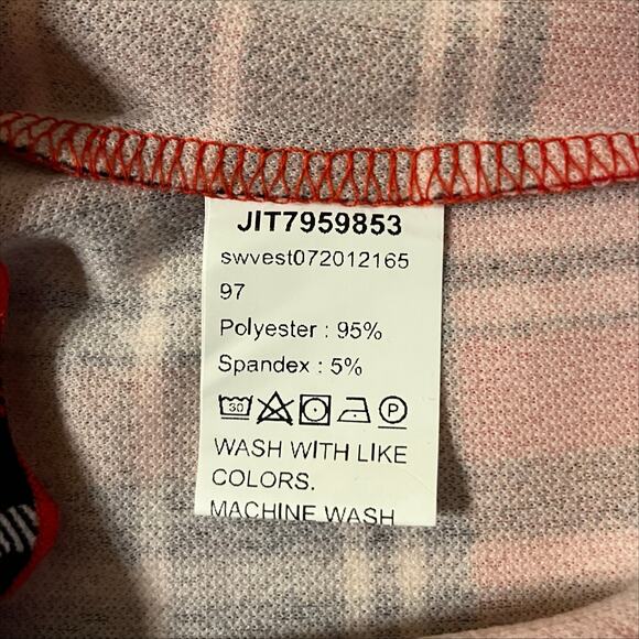 Shein Plaid Crop Tank in Red/Black Size XL - Picture 6 of 7